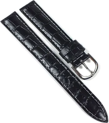 Produktbild von Casio Ersatzband Uhrenarmband Leder Band schwarz 15mm LTP-1302