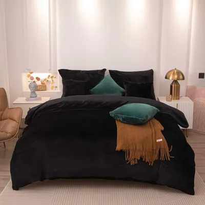 Produktbild von Weiche und bequeme Bettwäsche, Plüsch Bettwäsche Bettbezug mit Kissenbezug Set 220x200cm COZY