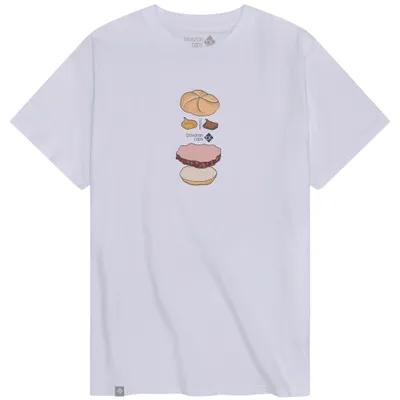 Produktbild von Bavarian Caps T-Shirt , Bavarian Burger Weiß, L