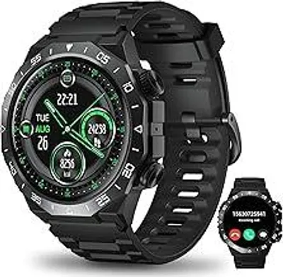 Obrázek produktu pro Chytré hodinky pro muže a ženy, 1,39 dotykové fitness hodinky s Bluetooth voláním, AI asistentkou, 112+ sportovními režimy, fitness trackerem, SpO2 pulsometrem, monitorem spánku, krokoměrem, vodotěsností IP68, sportovními hodinkami pro Android iOS