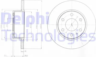 Produktbild von 2x DELPHI Bremsscheibe BG4164 für IVECO DAILY IV Kasten/Kombi 69 5mm 296mm