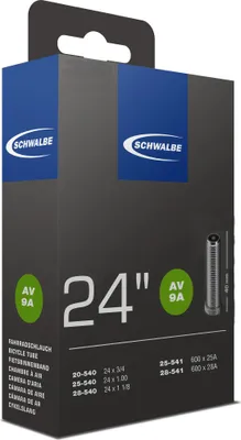 Produktbild von Schwalbe 10419240 24 Schlauch AV 9A, 24x1-1 1/8 (25/28-540/541), AV 32mm, schwarz