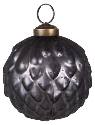 Produktbild von Clayre & Eef Weihnachtskugel Ø 8x8 cm Grau Glas