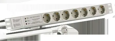 Productafbeelding van EFB EK631DE.3GR EFB 19" 1HE Steckdosenleiste 7xCEE 7/3, ÜSS, Alu grau
