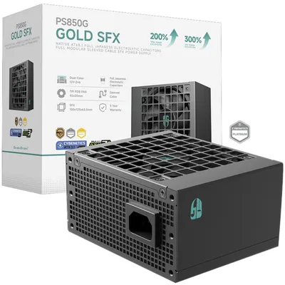 Zdjęcie produktu dla DeepCool PS850G, 850 W, 100 - 240 V, 50/60 Hz, 10 - 5 A, Aktywne, 100 W