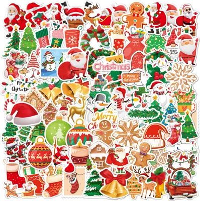 Produktbild von INF Weihnachtsaufkleber 100 Stück Mehrfarbig