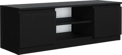Produktbild von Mobelsta Tv Schrank 120 cm, Modern Fernsehschrank, Fernseher Tisch, Tv Board fur wohnzimmer,Fernsehtisch, Tv Lowboard Schwarz 120x39x38,5 cm
