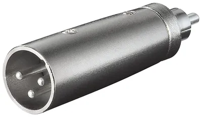 Produktbild von Goobay XLR Adapter, Cinch Stecker zu XLR Stecker, XLR-Stecker (3-Pin) > Cinch-Stecker
