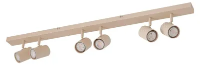 Produktbild von Lindby Deckenstrahler Kardis, beige, 6-flg., Metall, GU10