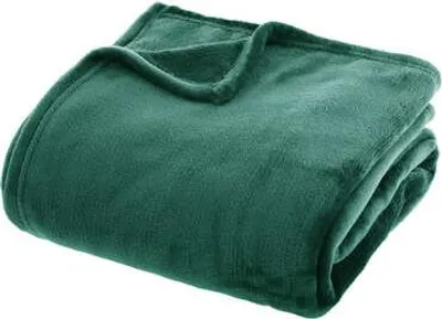 Zdjęcie produktu dla FLANELOWY KOC 180x230 cm zielony CIEPŁY MIĘKKI
