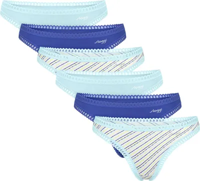 Produktbild von sloggi 6er Pack GO Crush String Komfortabel und atmungsaktiv, Zierborte an den Säumen, Im praktischen Mehrfachpack