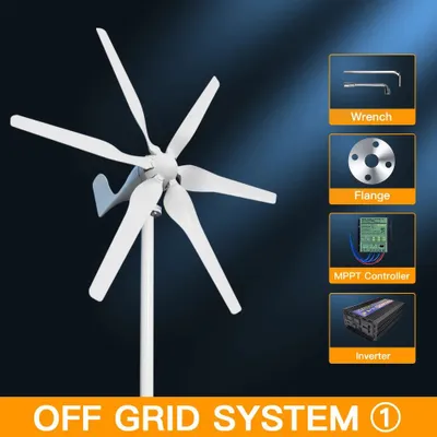 Produktbild von Windturbine – Windgenerator – Windkraftanlage – Nachhaltige Energie – 3000 Watt Leistung – Niedrige Anlaufdrehzahl
