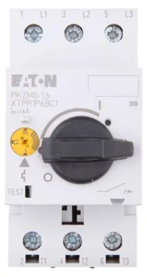 Produktbild von Eaton Motorschutzschalter, 1–1,6A, 3-polig, 690V, Auslöseklasse 10A, Drehbetätigung, 1 Stk.