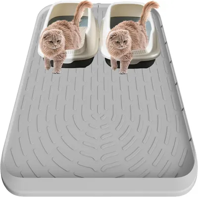 Produktbild von Katzentoilette Matte 101x71 cm, Silikon, erhöhter Rand, rutschfest, für Bodenschutz