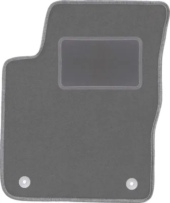 Produktbild von Fahrerfußmatte Velours graphit passend für Hyundai i10 (2007-2013, Schrägheck) – mit Befestigungen – passgenau