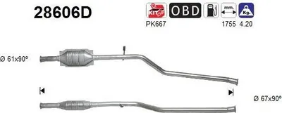 Produktbild von AS Katalysator Kat passend für PEUGEOT PARTNER Combispace (5F) 28606D