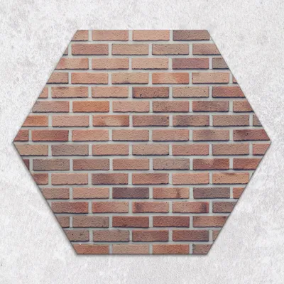 Produktbild von Glas-Herdabdeckplatten Glaskeramikkochfeld-Abdeckung Spritzschutz Glas hexagon 40 cm Ziegelsteinbraun