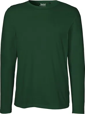 Immagine prodotto di Neutral O61050 | Maglietta a maniche lunghe da uomo / 100% cotone equosolidale - Colore: Verde bottiglia - Taglia: M