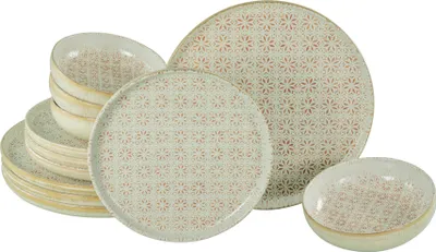 Obrázok produktu pre CreaTable, 24088, Uno Emiliana broskyňová, sada tanierov 12 ks, kamenina