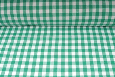 Obrázek produktu pro Plátno bavlněné, kanafas, zelená kostka 11 x 11mm, metráž / 50cm