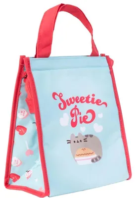 Produktbild von Pusheen, Isolierte Lunchtasche Purrfect Love mit seitlichem Netzfach, Blau / Rot