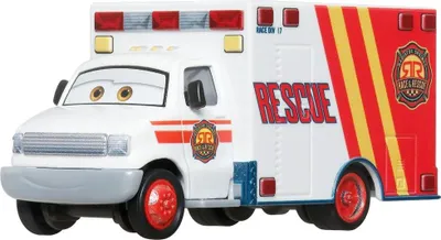 Produktbild von Mattel Disney and Pixar Cars Radiator Springs Race & Rescue Morgan Martins, Rettungswagen, 3 Jahr(e), Metall, Rot, Weiß