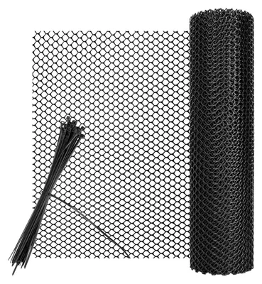 Productafbeelding van Zeshoekig kunststof kippenhek voor balkon en tuin - kattennet (40 cm x 5 m)