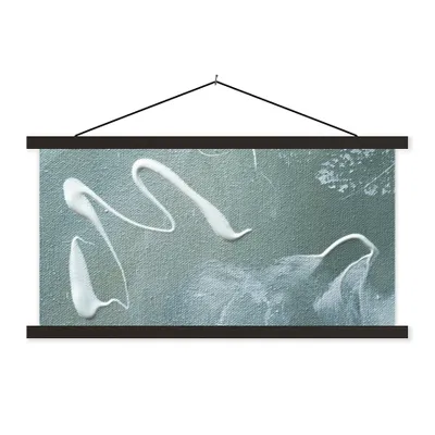 Produktbild von MuchoWow® Textilposter Acrylfarbe - Gestaltung - Abstrakt 90x45 cm mit schwarzem Rahmen - Klemmleisten