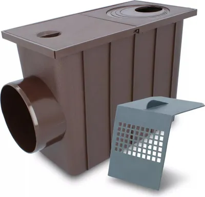 Produktbild von Rinnenklärbecken Rinnenreiniger Inspektionsschacht Seitenablauf 110 braun