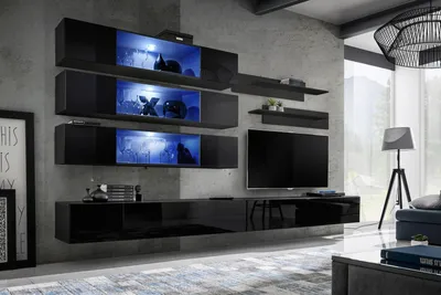 Produktbild von Wohnwand rtv Wohnzimmer Möbel Sideboard Wandregale tv Wandschrank Neu