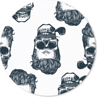 Produktbild von MuchoWow® Mauspad Mousepad Puber - Totenkopf - Pfeife - Muster 50x50 cm - Mousepads - Maus Mat - Pad - Mausunterlage - Vinyl