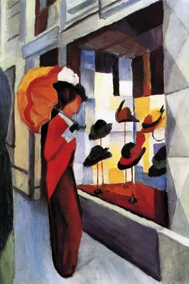 Produktbild von August Macke Kunstdruck Bild - Hutladen, 1914 (120 x 80 cm)