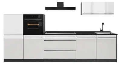 Productafbeelding van Complete keukeneenheid Vicco R-Line Wit Hoogglans/Antraciet 340 cm antraciet werkblad, Model 66521