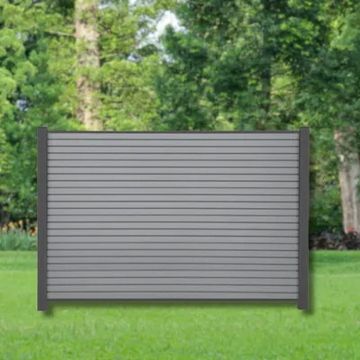 Produktbild von WPC Zaun Sichtschutzzaun Sichtschutz Rhombus Grau Komplettset 180x125 cm 15 Zäune + 16 Pfosten