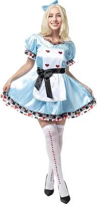 Produktbild von Alice im Wunderland Satinkleid Größe: S