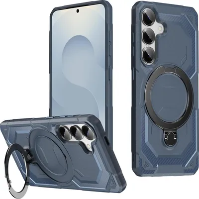 Obrázek produktu pro Pouzdro MagSafe pro Samsung Galaxy S25/S24 - Zadní kryt s kroužkem Phonesta IronLock - Modré