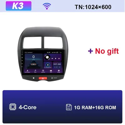Imagen del producto de Radio para coche Android 2DIN con pantalla táctil de 10 pulgadas y conexión inalámbrica