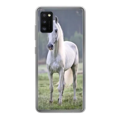 Produktbild von MuchoWow® Handyhülle Schutzhülle Hülle für Samsung Galaxy A41 Pferd - Licht - Morgen Silikon Softcase Handy Hülle - Mobiltelefon
