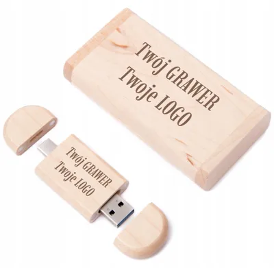 Produktbild von MemoRabbit Holz-Pendrive Klon 8 GB USB 2.0/3.2/C mit Gravur