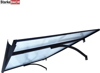 Produktbild von Stříška z hliníku STARKEDACH T-160, tmavě šedá, 160x100x30cm; s 6mm polykarbonátovou vrstvou