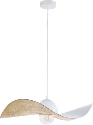 Zdjęcie produktu dla Lampa wisząca dekoracyjna w kształcie kapelusza biało-złota 55 cm Kapello 1xE27 15W Sigma Lighting