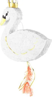 Produktbild von Piñata 43,5x49,5x9cm Schwan zum Befüllen Weiß