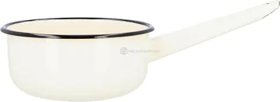 Produktbild von Kuketo | Emaillierter Milchtopf - 1,5 Liter - Creme - Retro Design - Induktionsgeeignet - Leicht zu reinigen