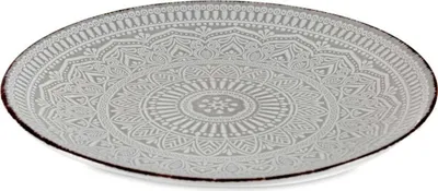 Immagine prodotto di VESSIA | Piatto - Piatto da portata - 27 cm - grigio crema - Decorativo - Gres porcellanato