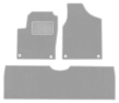 Produktbild von Velours-Fußmatten für Volkswagen Sharan I 1995-2010 (Minivan) – 4-tlg, Grau, passgenau – Wielganizator OSLO – Ausführung W0027