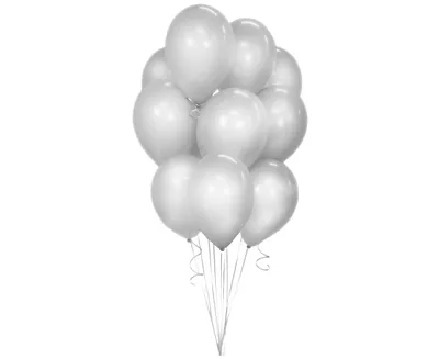 Zdjęcie produktu dla Balony Beauty&Charm, metaliki srebrne 12" / 10 szt. GoDan