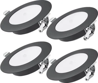 Imagen del producto de 4 focos LED de 12V - Lámpara de techo para autocaravanas, tipo empotrada - Foco para remolques de camiones, iluminación interior para autocaravanas - Color , 5000K