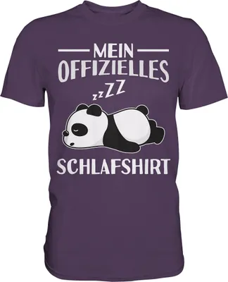 Produktbild von Offizielles Schlafshirt Nachthemd Schlafanzug Pyjama Panda T-Shirt – Urban Purple / L