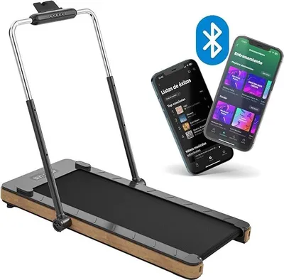 Productafbeelding van Opvouwbare loopband met 3 pk – Compacte, stille loopband met Bluetooth, LED-display en een duurzaam ontwerp – Ideaal voor thuisgebruik, fitness en revalidatie