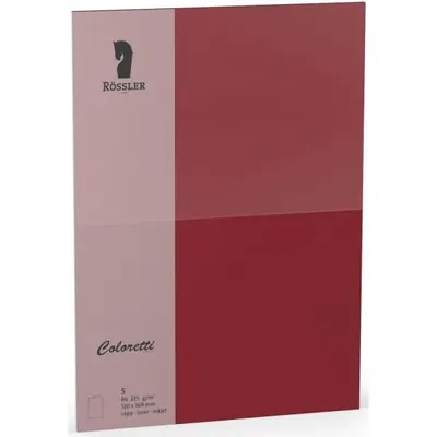 Produktbild von Doppelkarte Coloretti B6 hoch VE=5 Stück 225g/qm Rosso